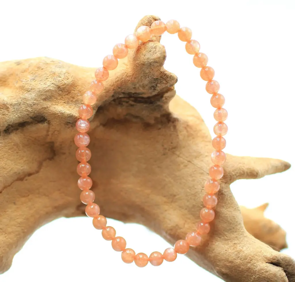Bracelet en perles 4mm en Pierre de Soleil