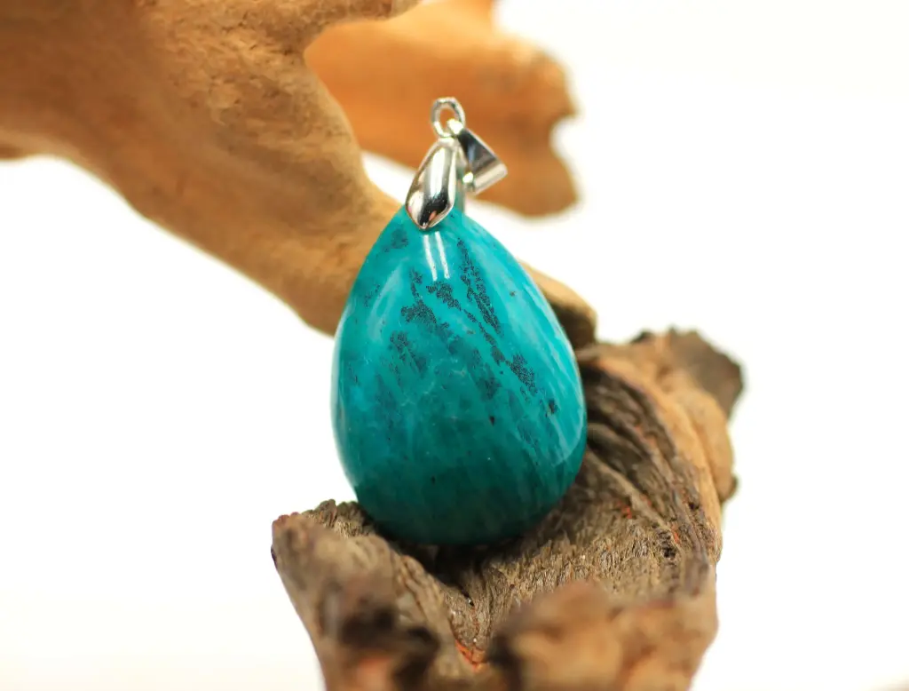 Pendentif goutte en Amazonite