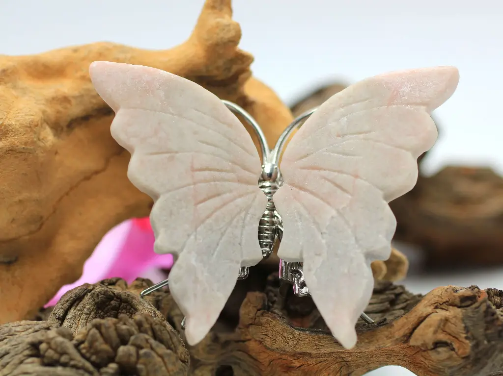 Papillon en Opale rose