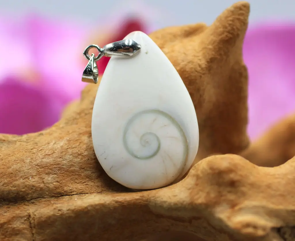 Pendentif goutte en Œil de Sainte Lucie (Gomati chakra)