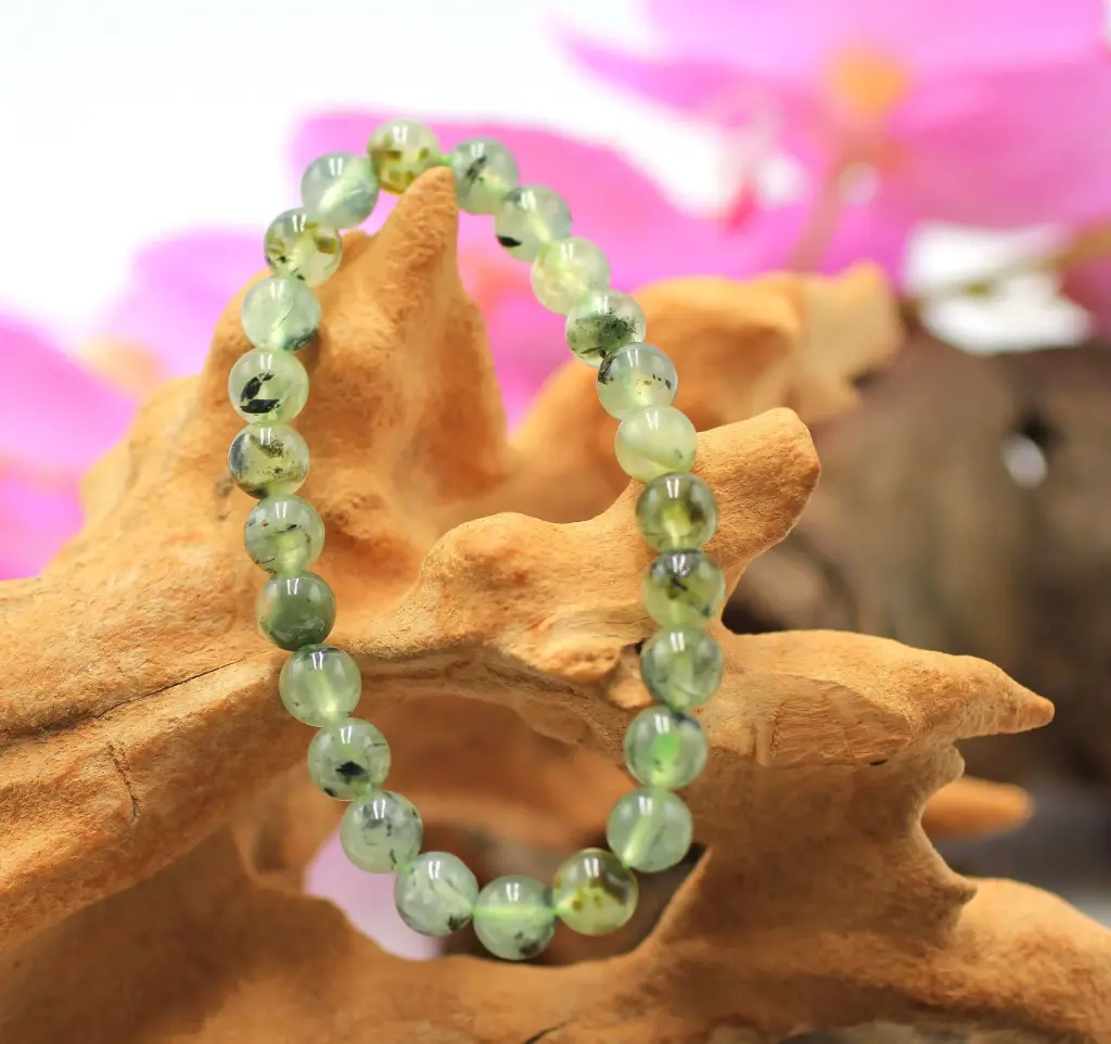 Bracelet en perles 8mm en Préhnite