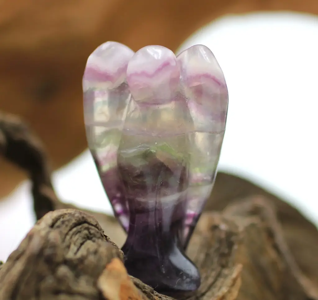 Ange en Fluorite arc-en-ciel