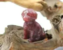 Chien en Aventurine rouge
