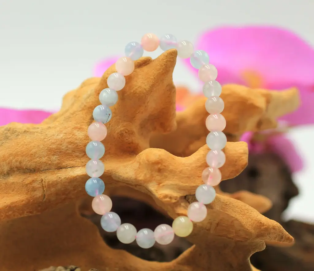 Bracelet en perles 6mm en Triple Béryls