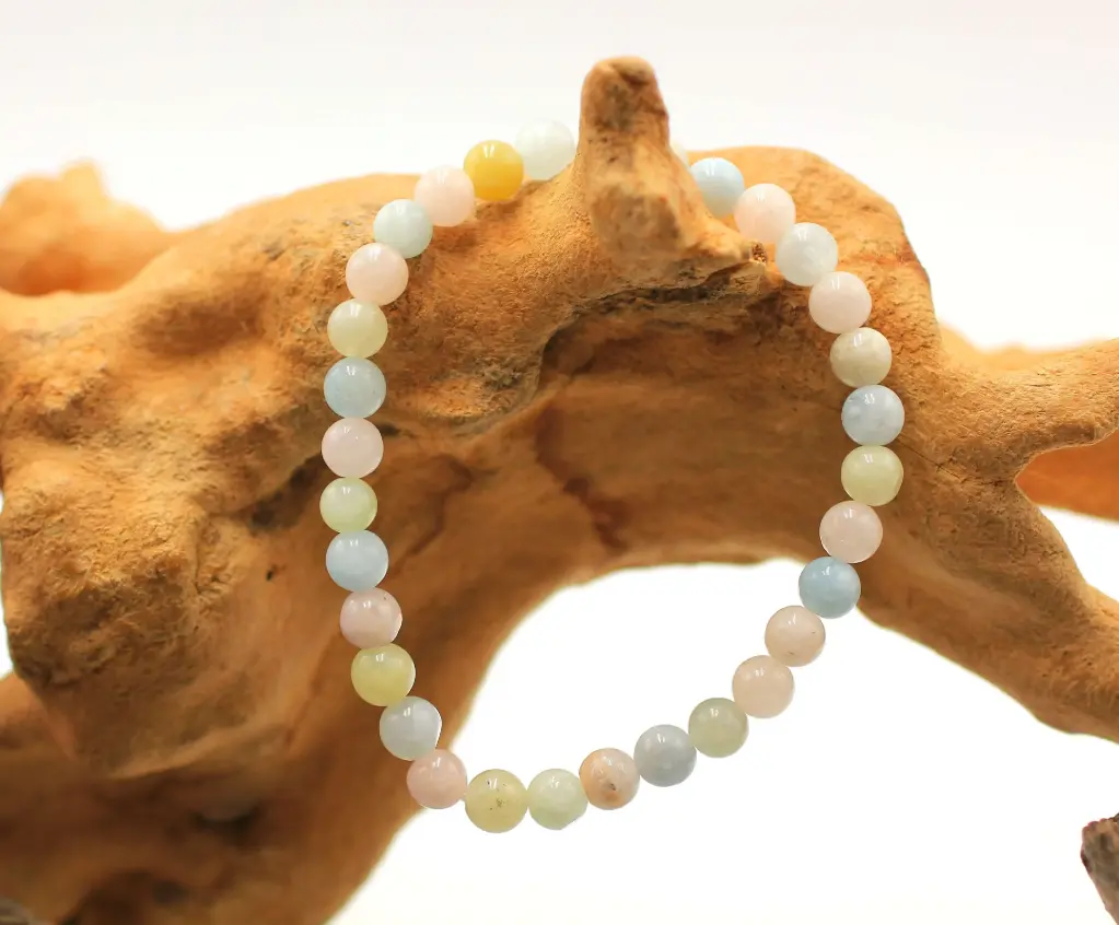 Bracelet en perles 6mm en Triple Béryls