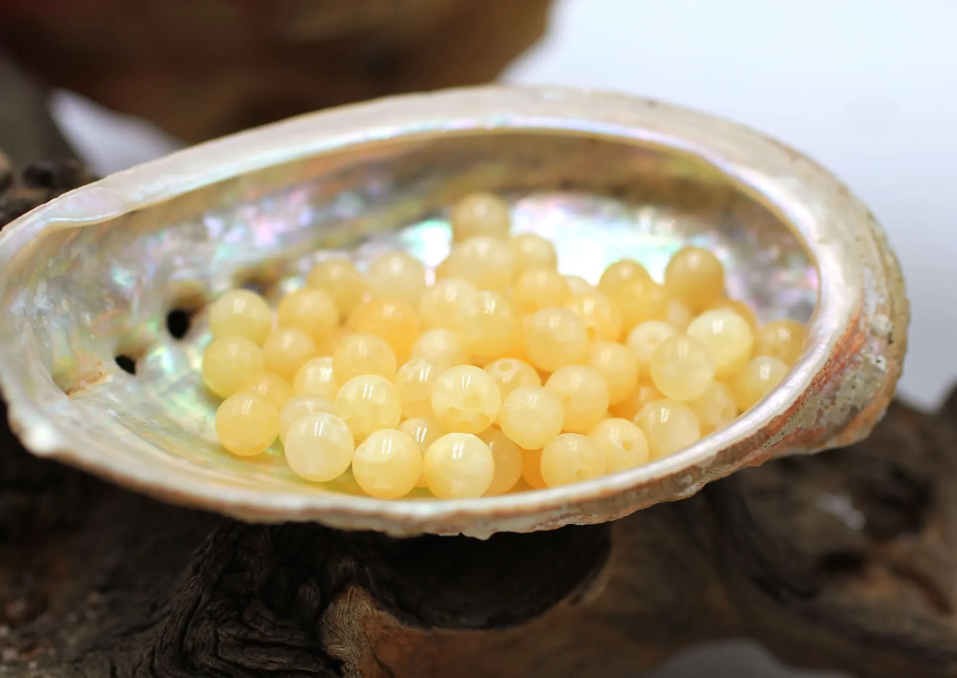 Perle 6mm en Calcite orange