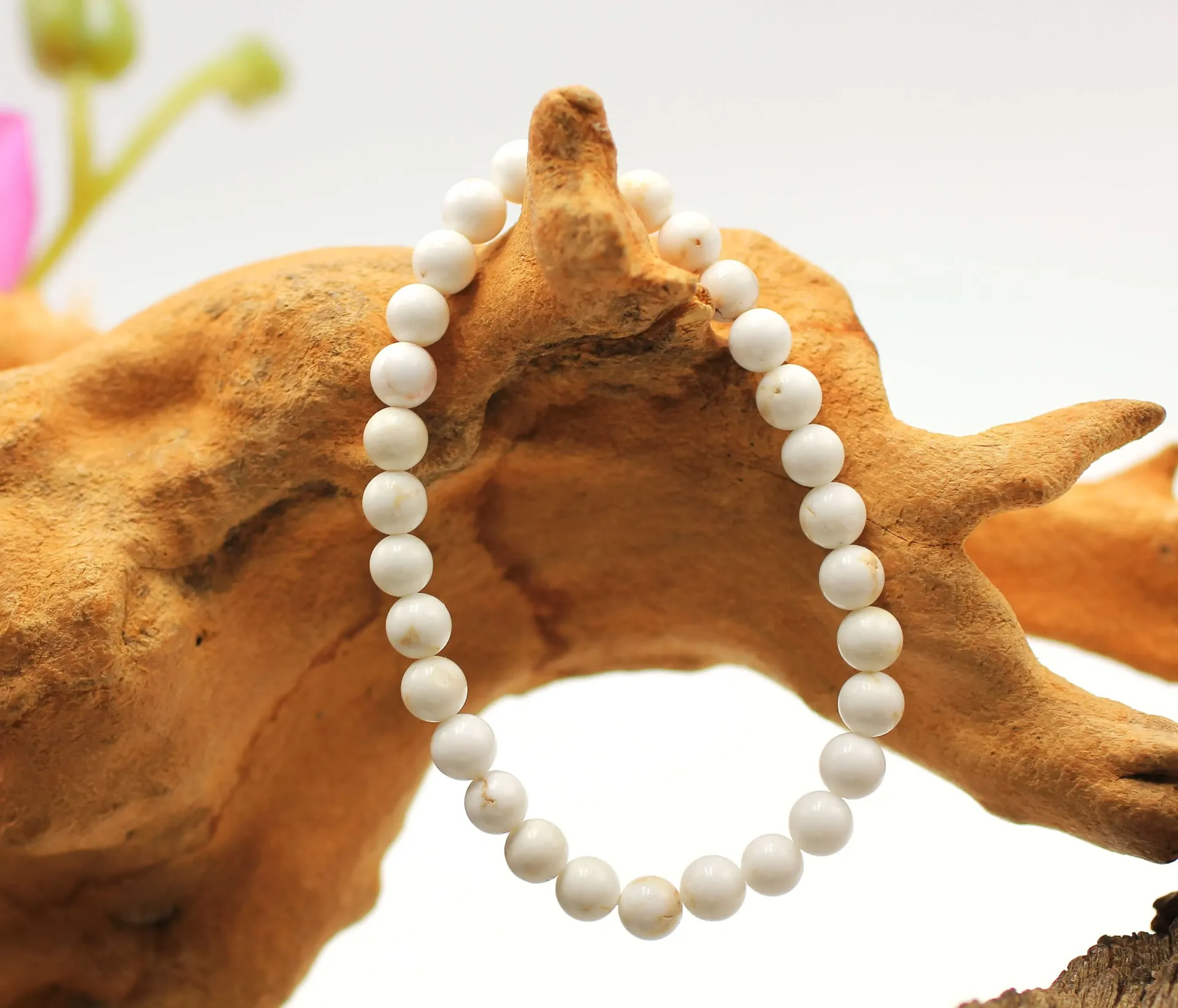 Bracelet en perles 6mm en Magnésite