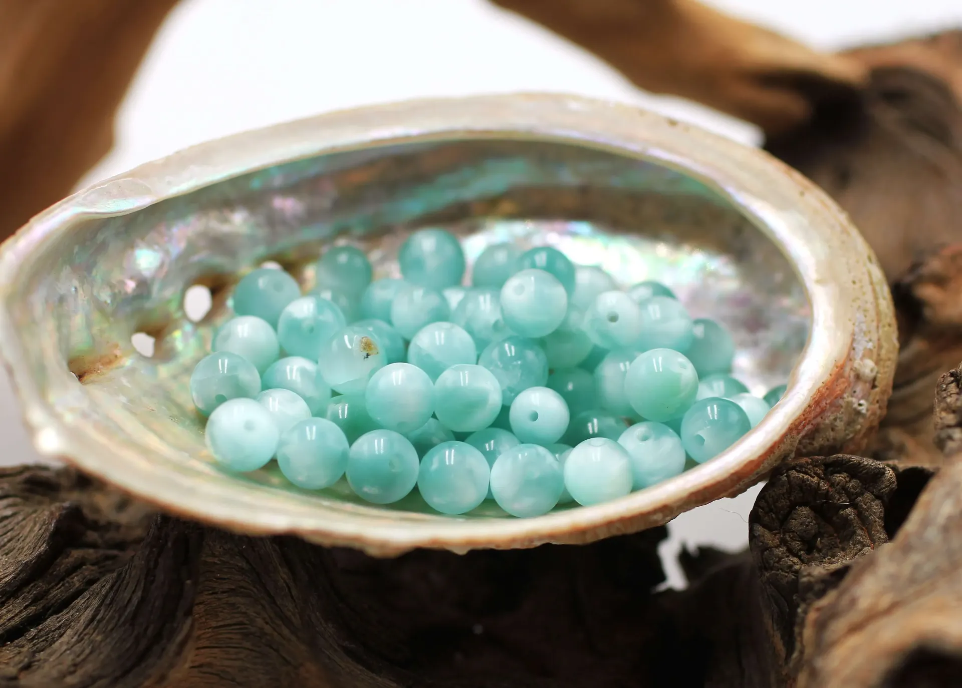 Perle 6mm en Garniérite