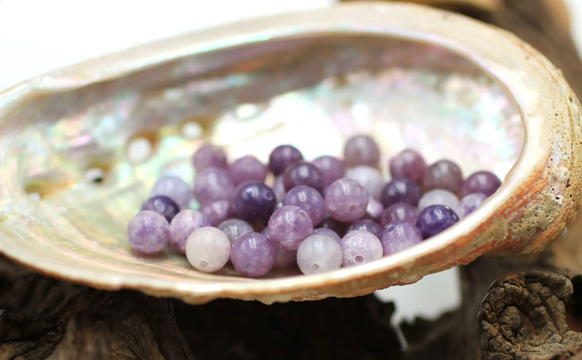 Perle 6mm en Lépidolite