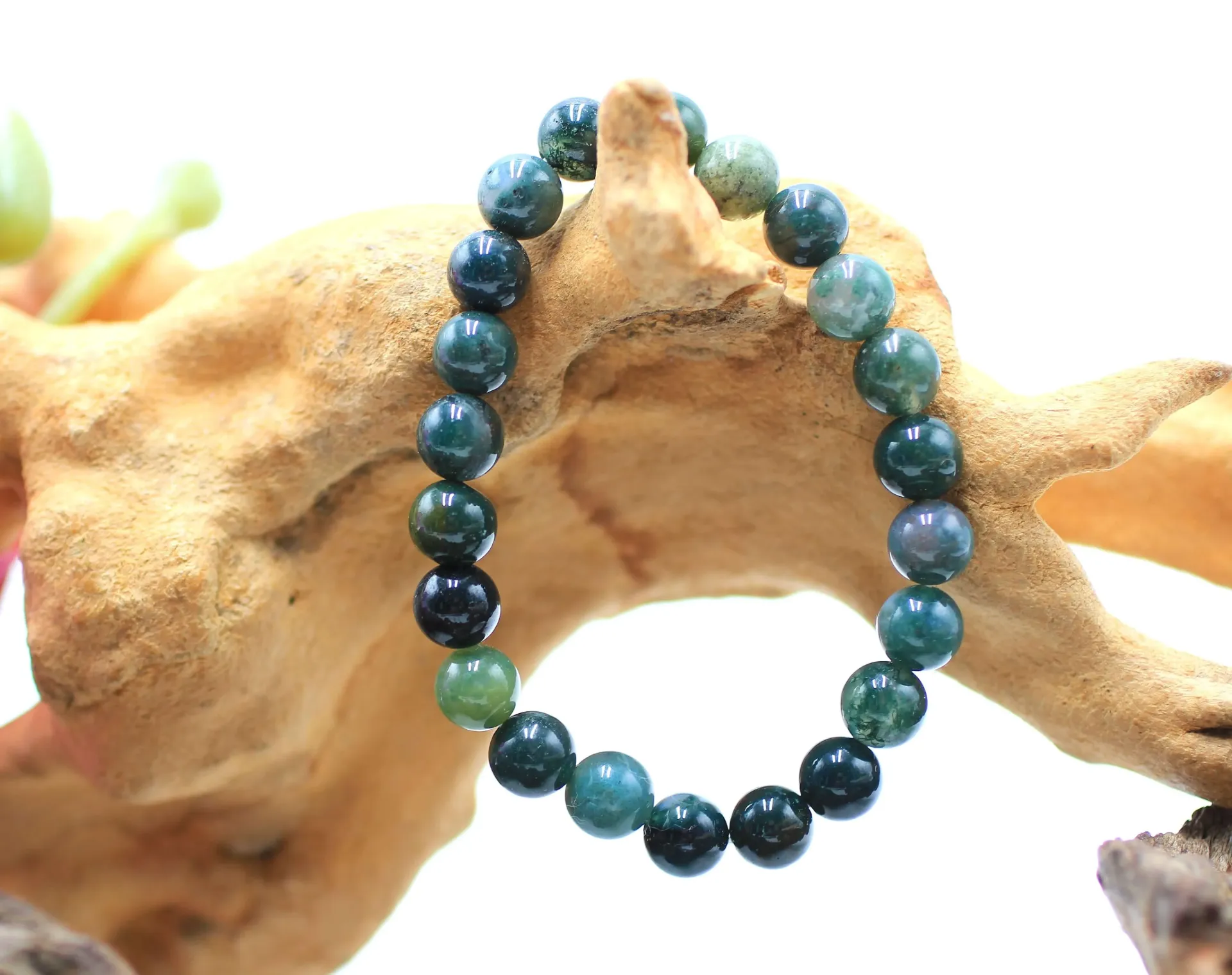 Bracelet en perles 8mm en Agate mousse