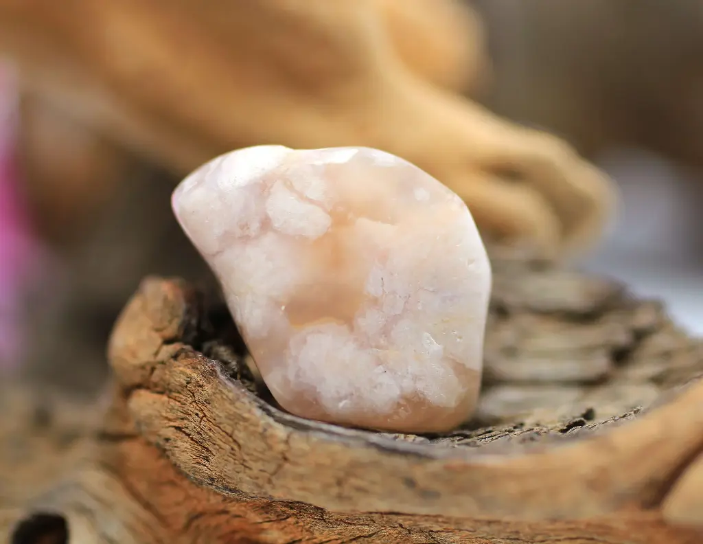 Agate fleur de cerisier roulée