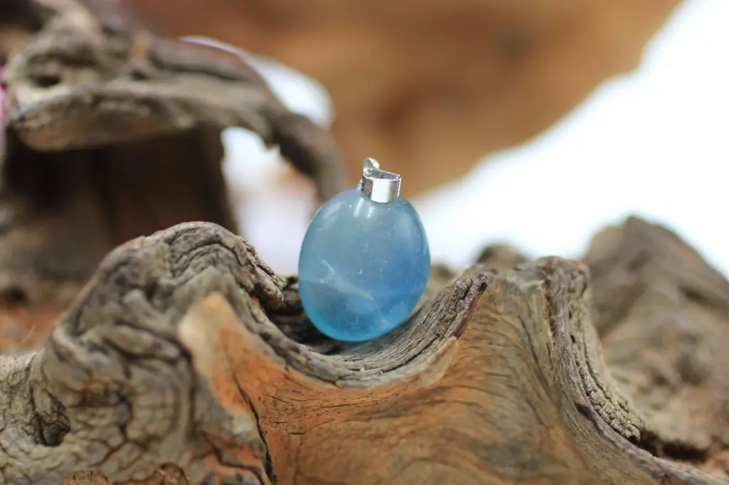 Pendentif en Fluorite bleue