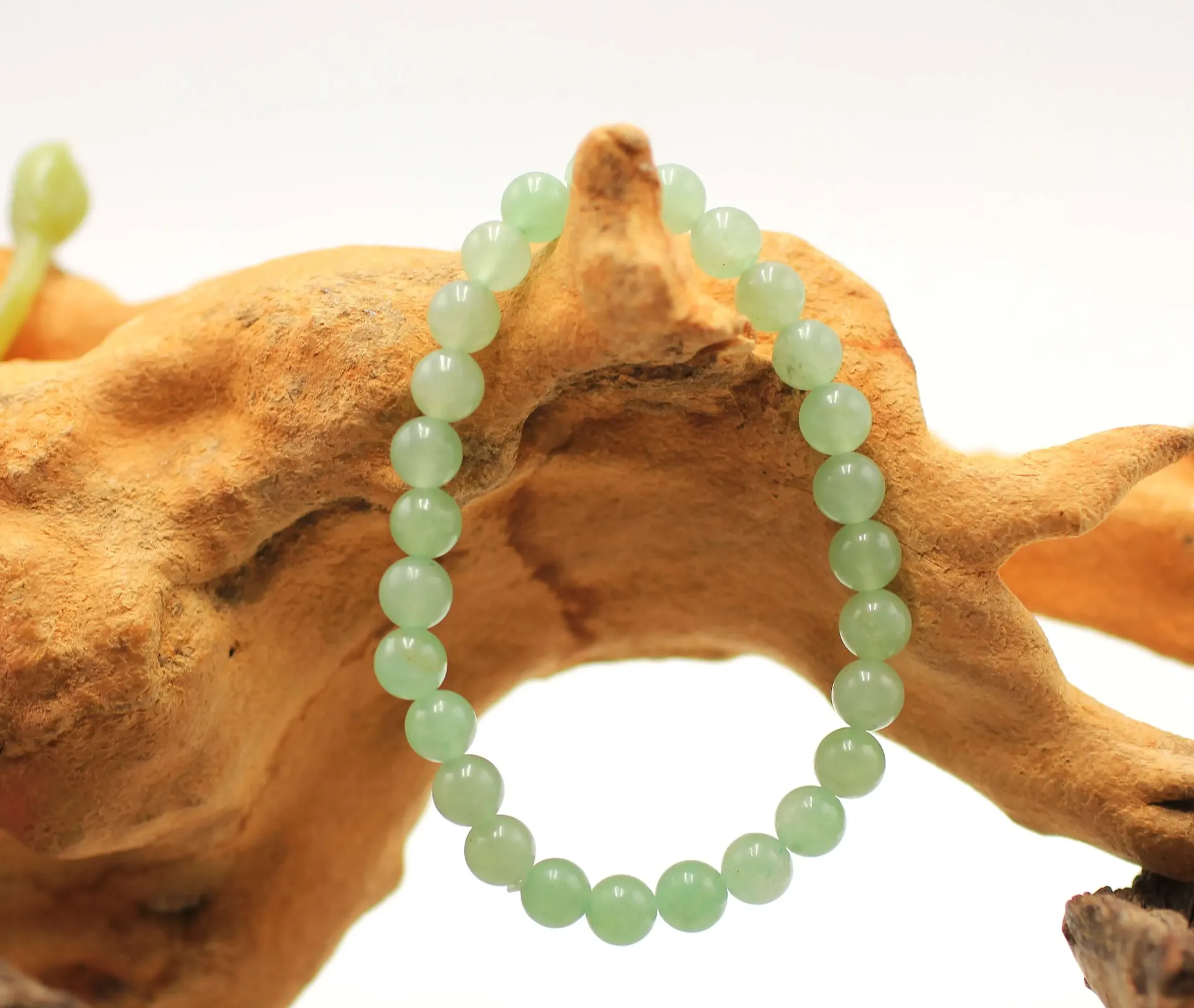 Bracelet en perles 6mm en Aventurine verte