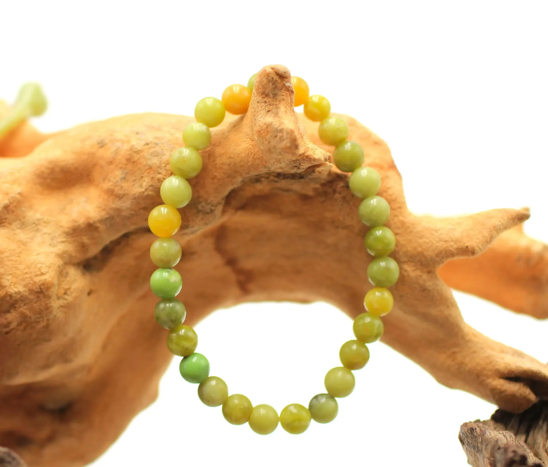 Bracelet en perles 6mm en Serpentine