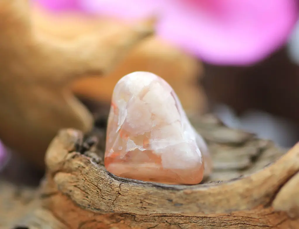 Agate fleur de cerisier roulée