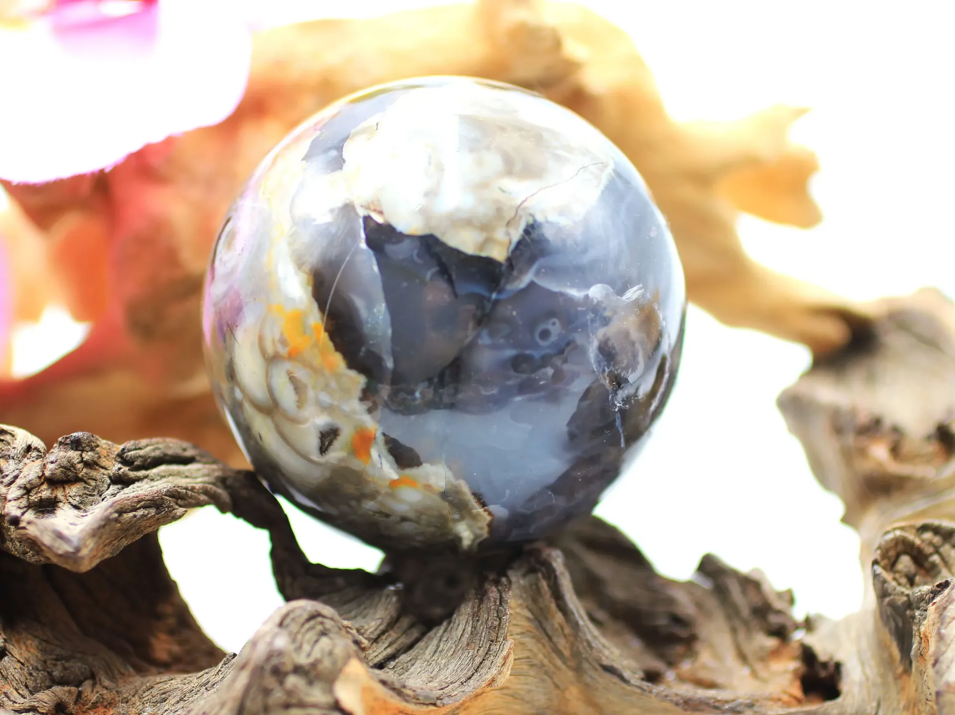 Sphère en Agate Volcano