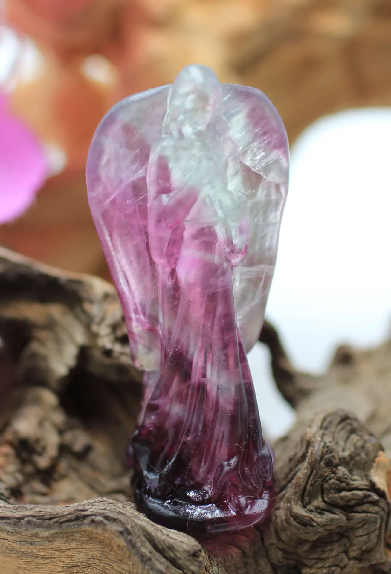 Ange en Fluorite arc-en-ciel