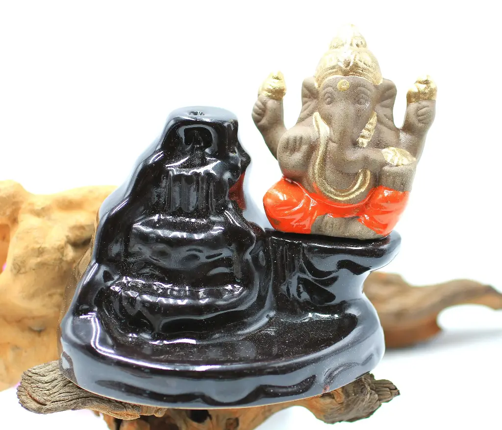 Bougeoir encens refoulement en Cascade et Ganesh