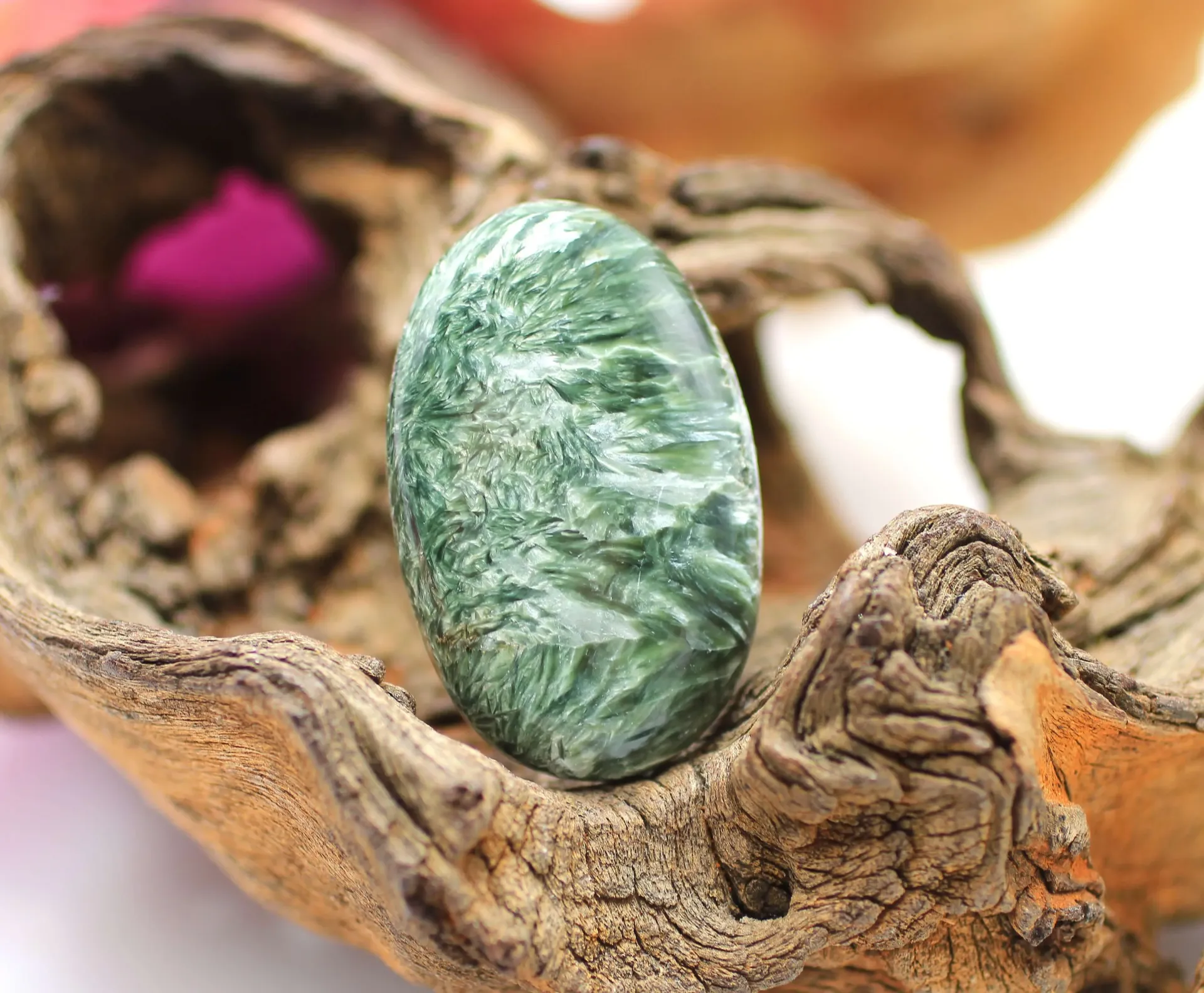Cabochon en Séraphinite