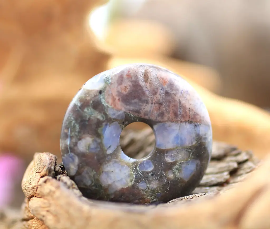 Pendentif donut en Blue liberite