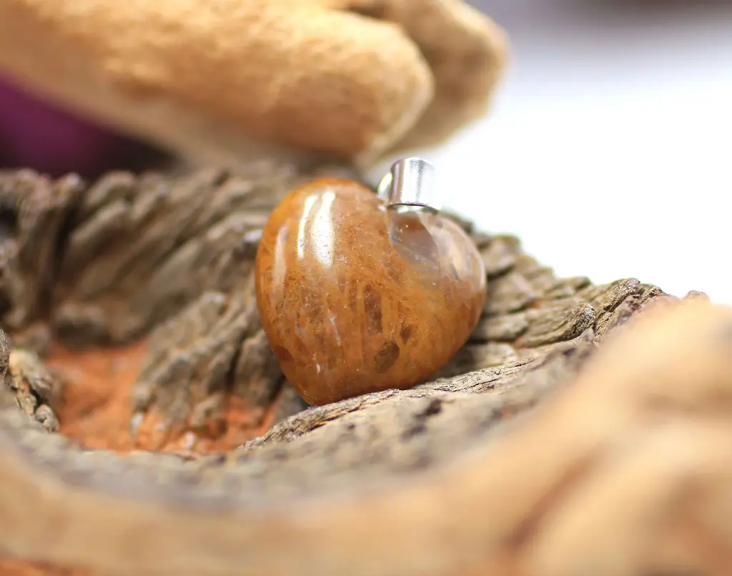 Pendentif cœur en Quartz Golden Healer
