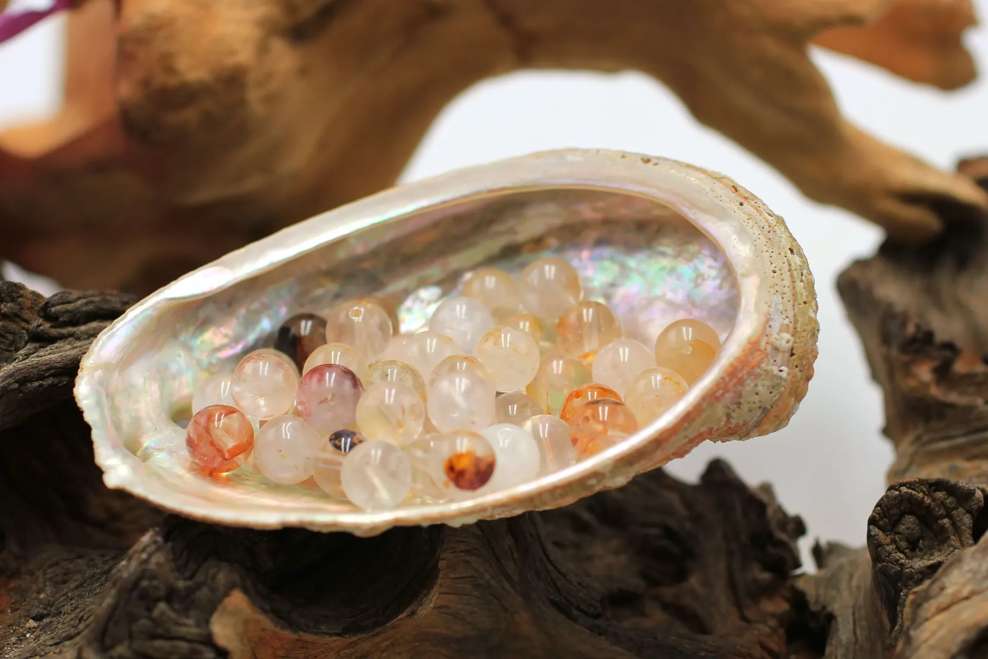 Perle 8mm en Quartz Golden Healer