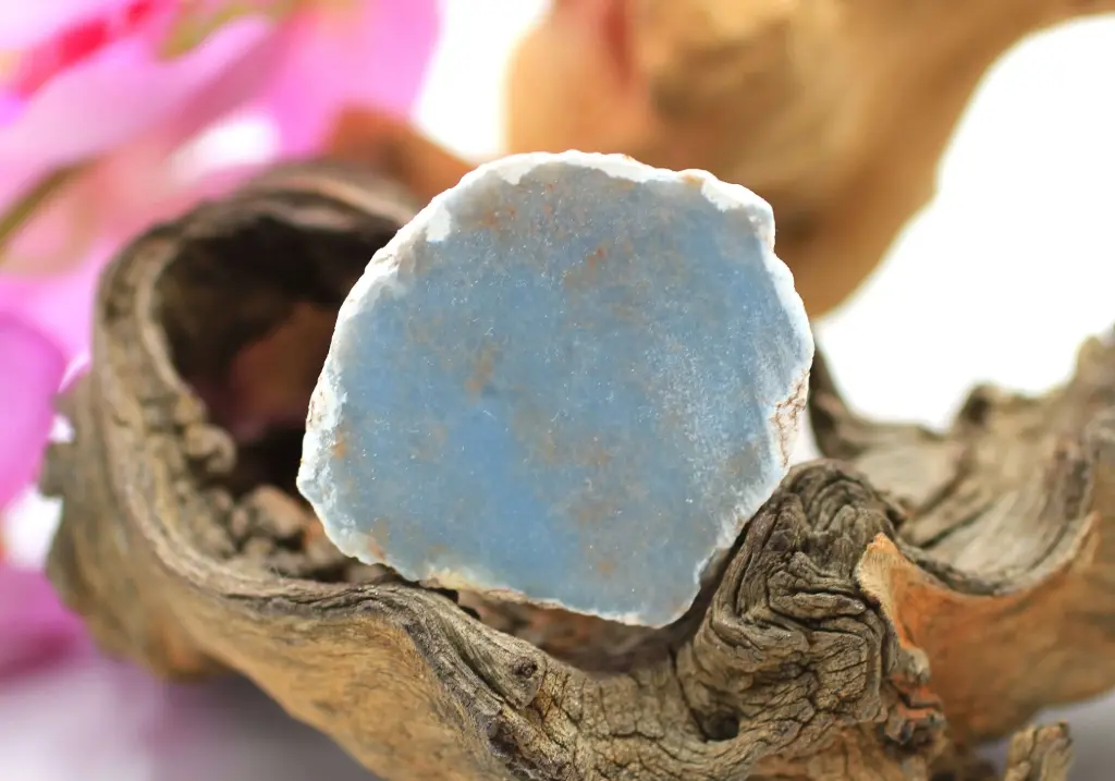 Angélite semi polie