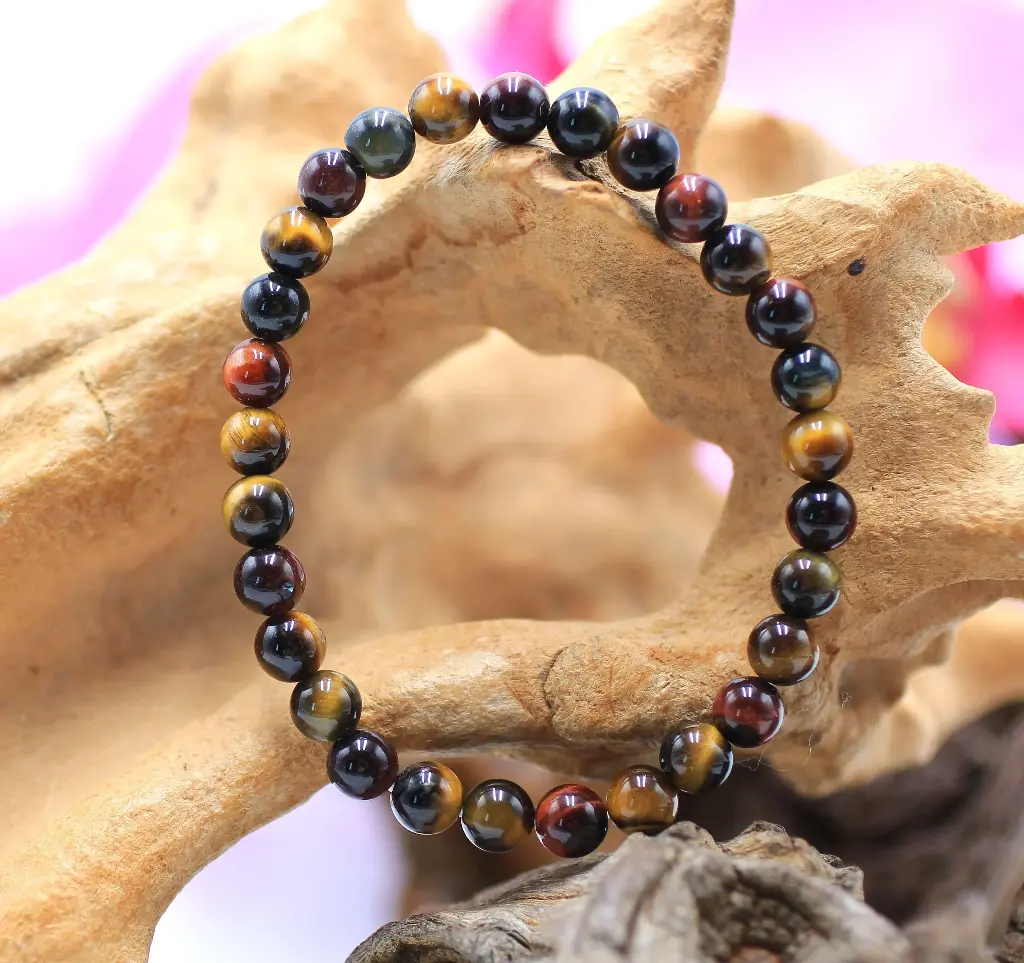 Bracelet en perles 6mm en Triple œil