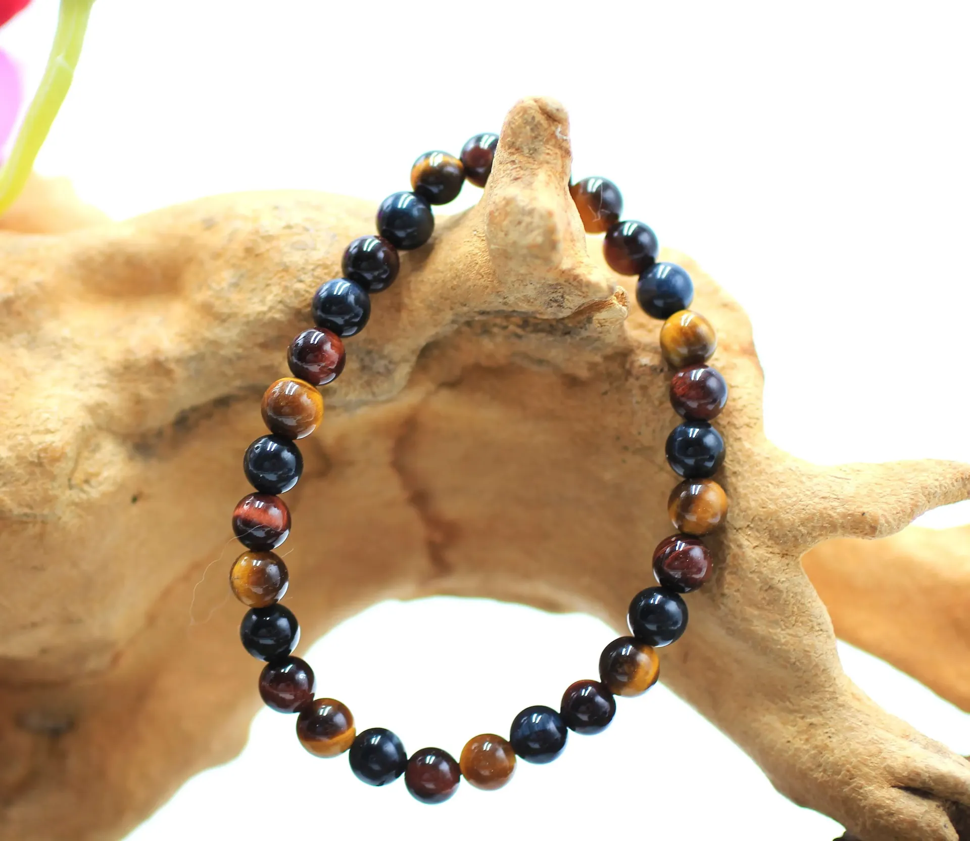 Bracelet en perles 6mm en Triple œil