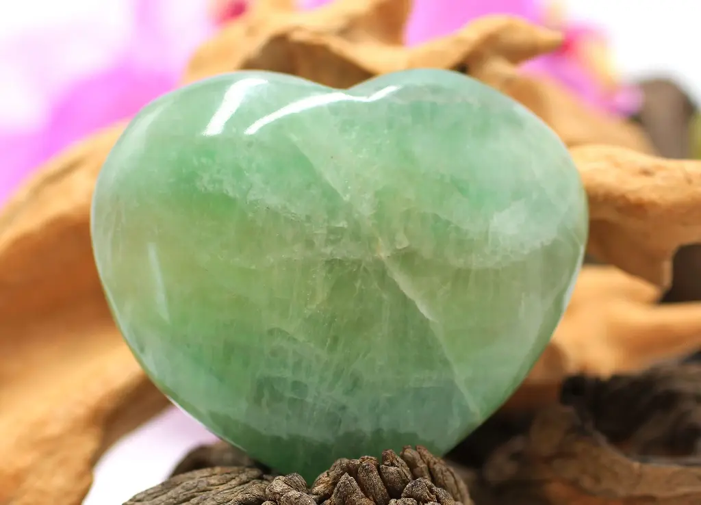 Cœur en Fluorite verte