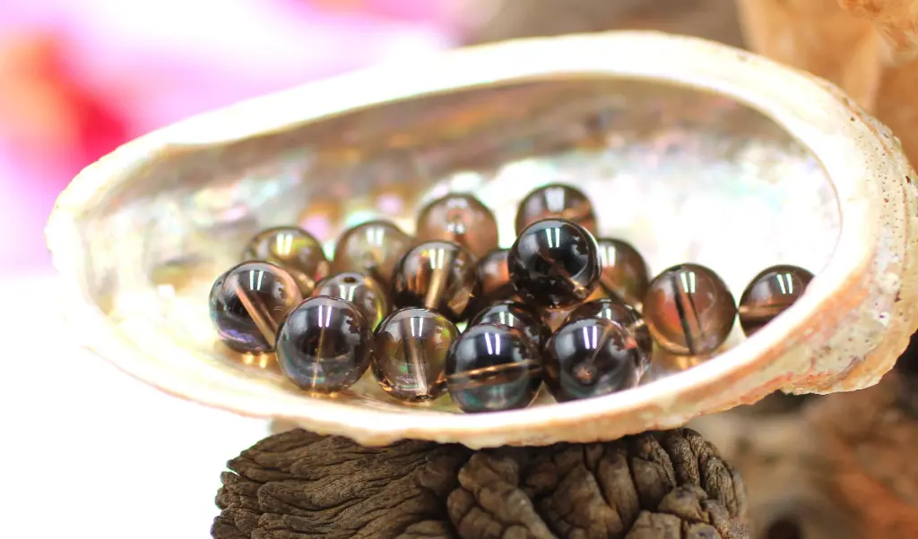 Perle 10mm en Quartz fumé