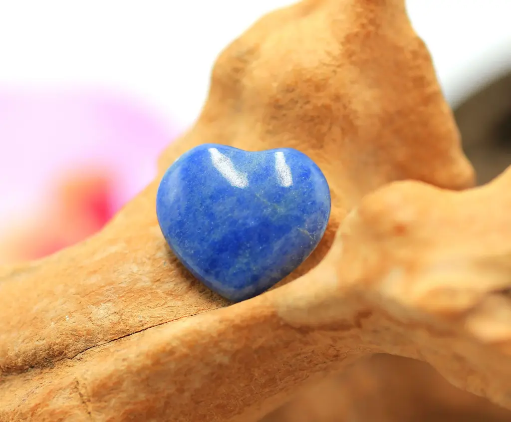 Cœur en Quartz bleu
