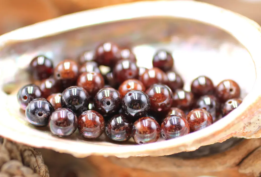 Perle 8mm en Hessonite