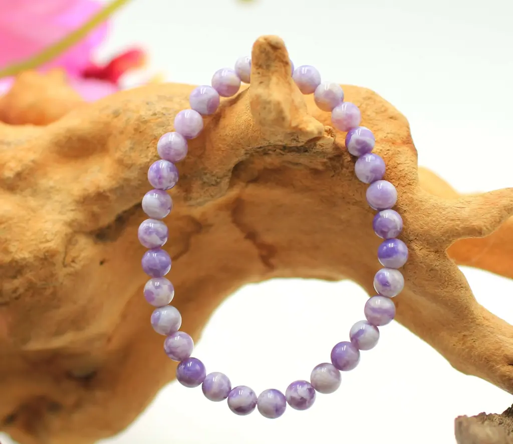 Bracelet en perles 6mm en Opale Morado et Améthyste