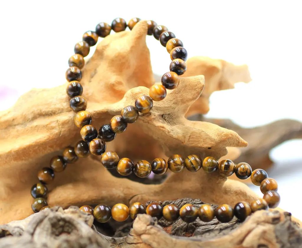 Collier en perles 8mm en Œil de tigre