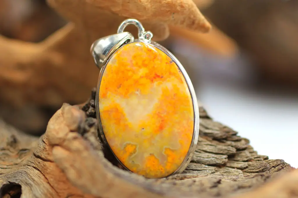 Pendentif en Argent 925 et Jaspe bourdon