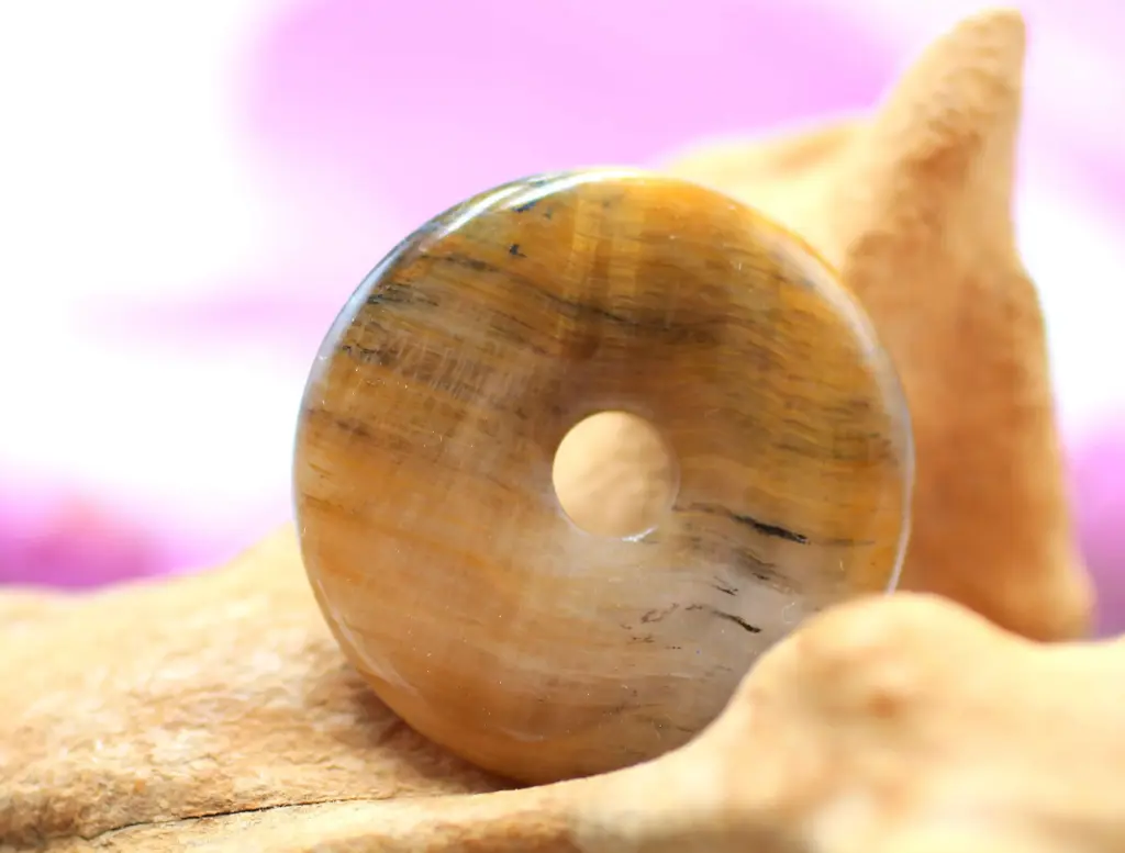 Pendentif donut en Œil de tigre