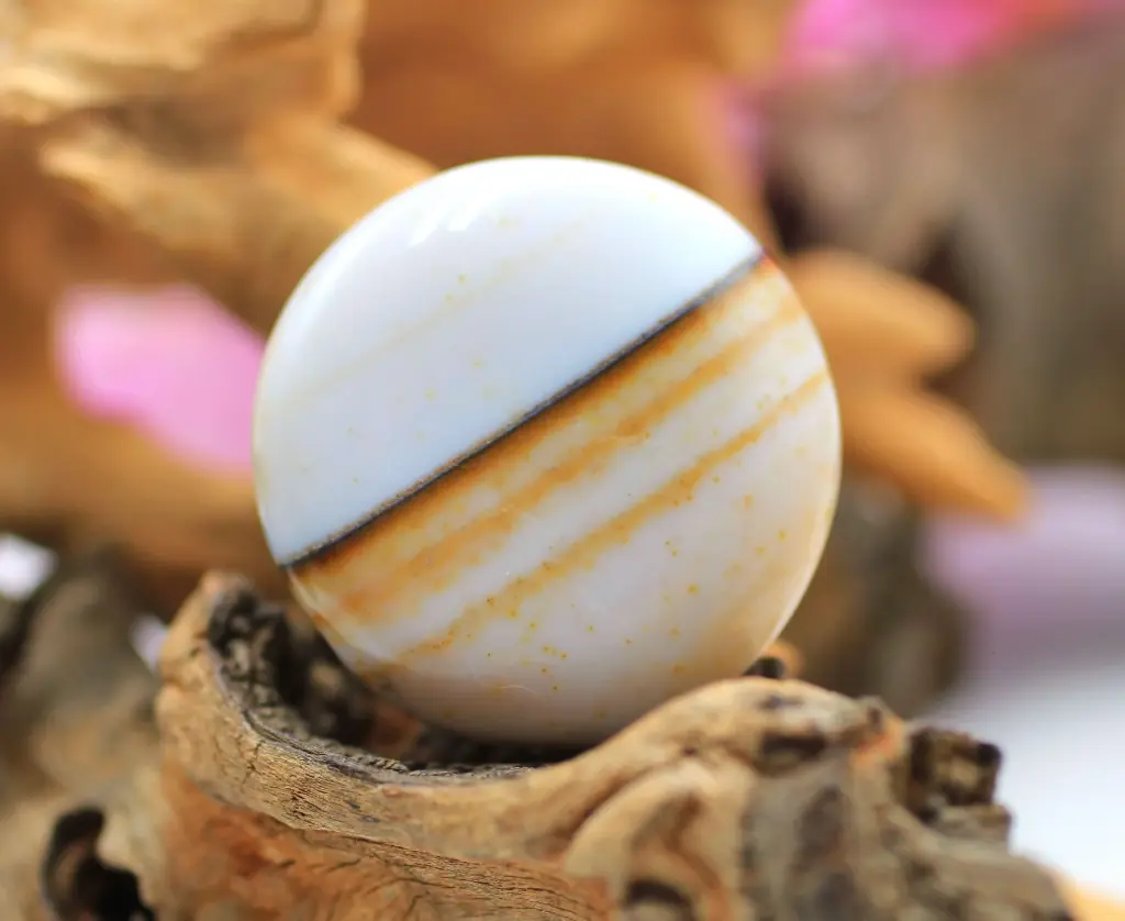 Galet plat en Agate à Bandes