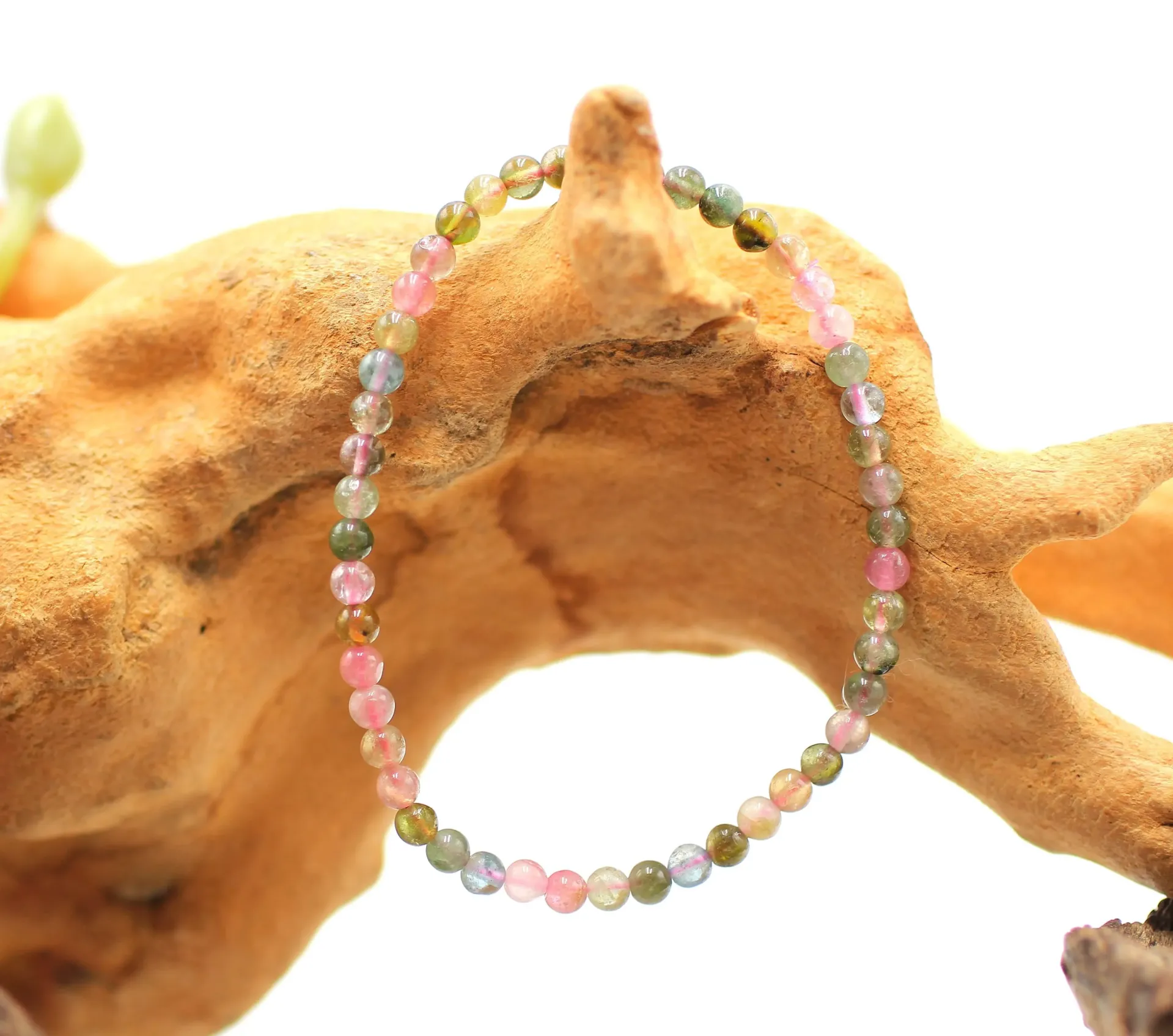 Bracelet en perles 4mm en Tourmaline multicolore