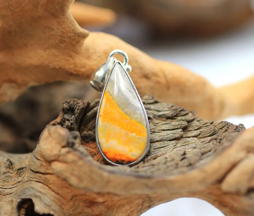 Pendentif en Argent 925 et Jaspe bourdon