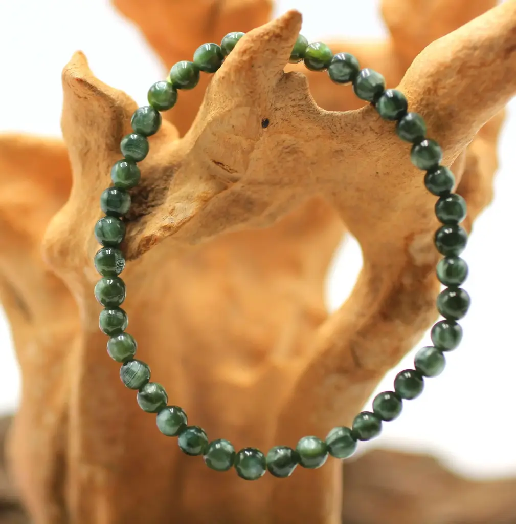 Bracelet en perles 5-6mm en Séraphinite