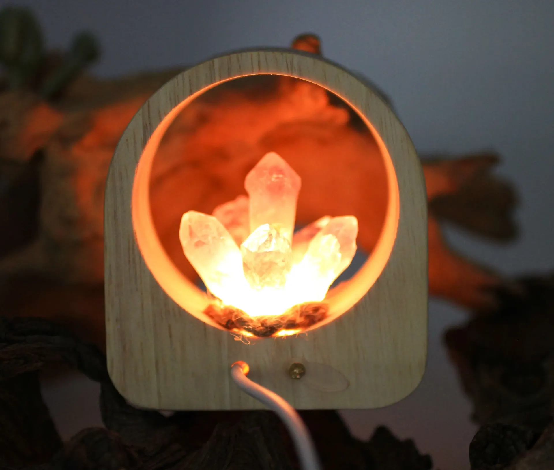 Lampe USB en Pointe d'Améthyste