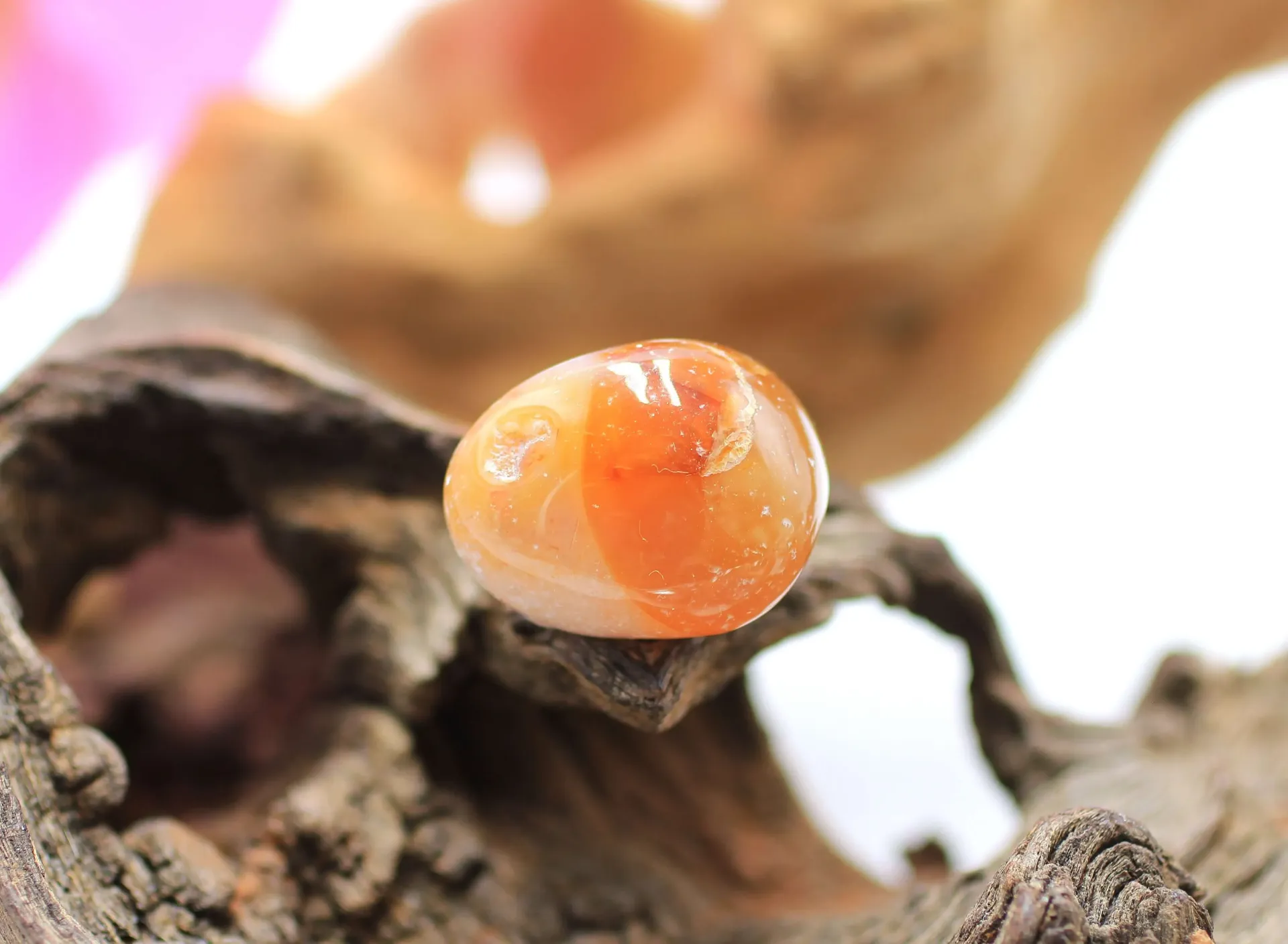 Agate du Botswana roulée