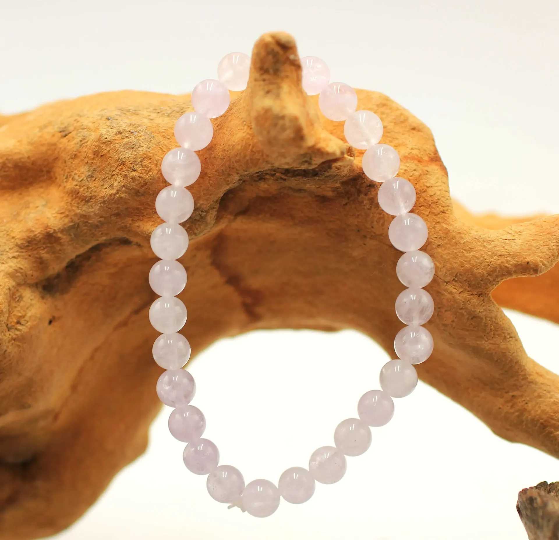 Bracelet en perles 6mm en Améthyste lavande