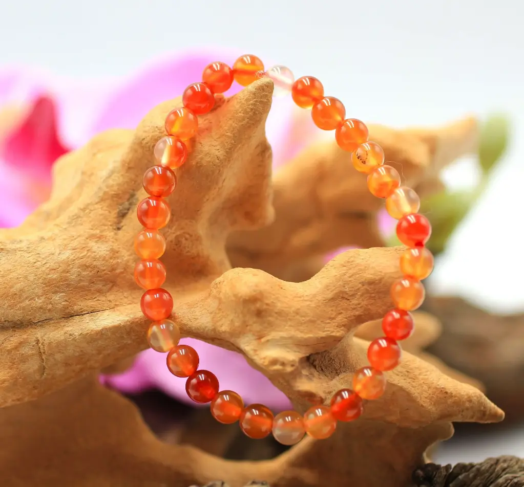 Bracelet en perles 6mm en Cornaline