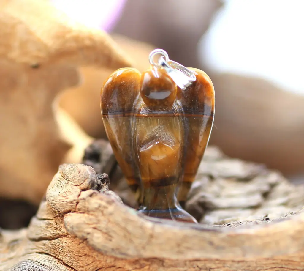 Pendentif Ange en Œil de tigre