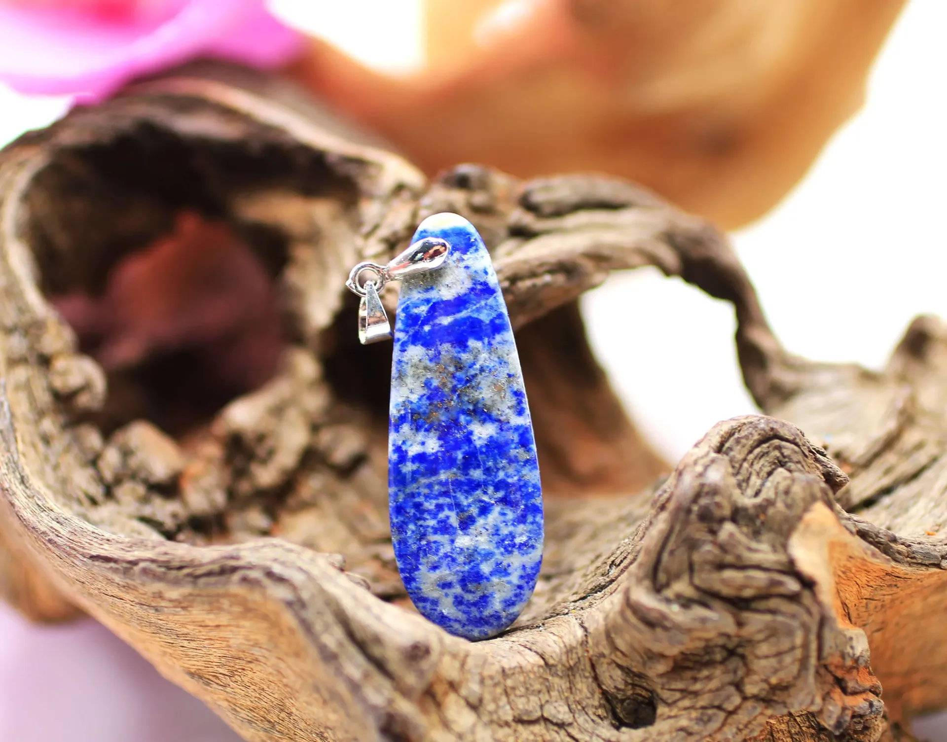 Pendentif goutte en Lapis-lazuli