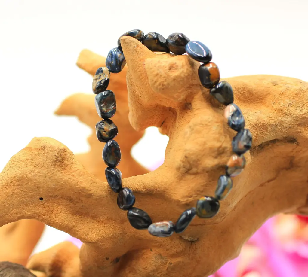 Bracelet en perles asymétriques en Pietersite