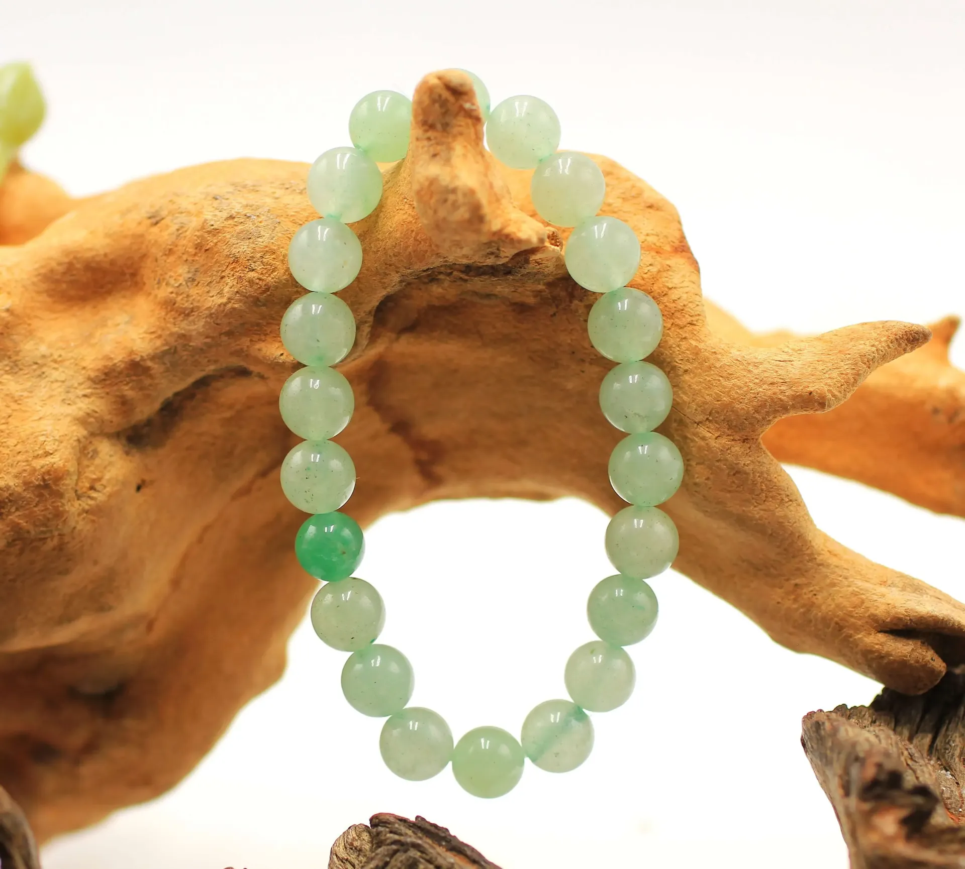 Bracelet en perles 8mm en Aventurine verte