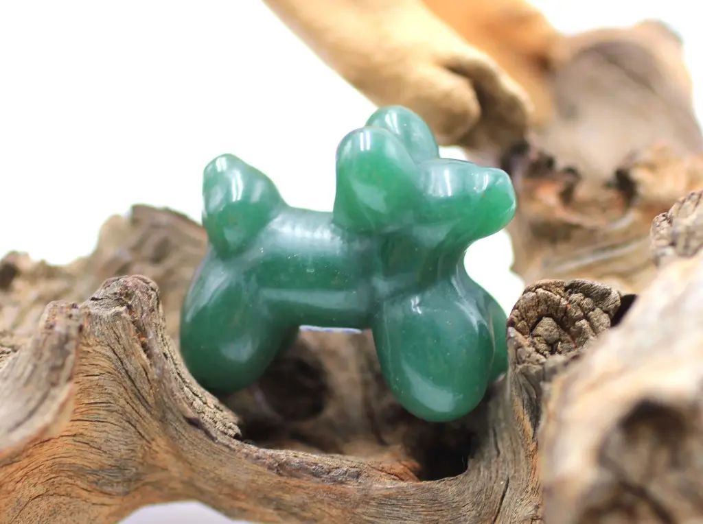 Chien ballon en Aventurine verte